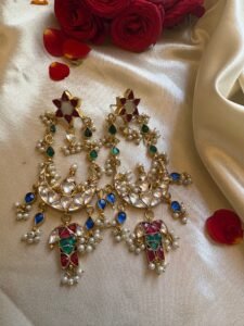 Aarvika Navratan Kundan Earrings