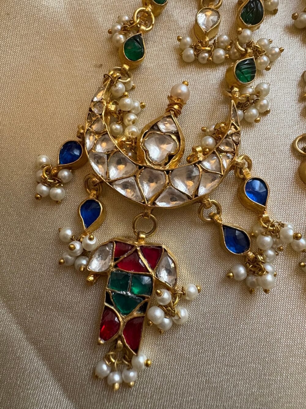 Aarvika Navratan Kundan Earrings - Image 2
