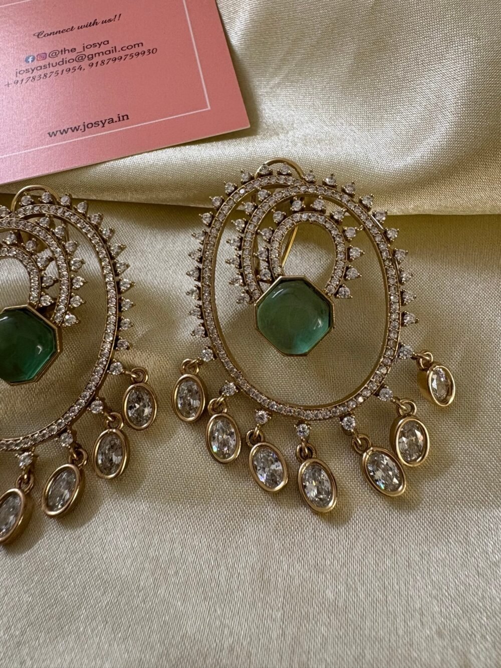 Tiya American Diamond Earrings - Image 2