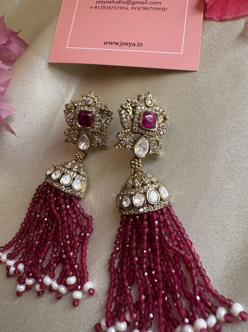 Rubylee Polki Earrings - Image 2