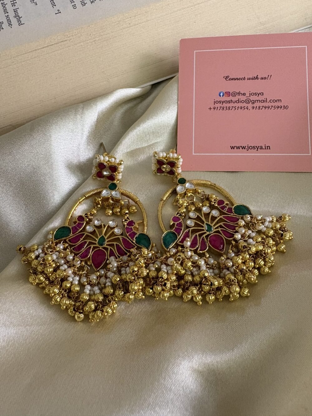 Sona Kundan Earrings - Image 2