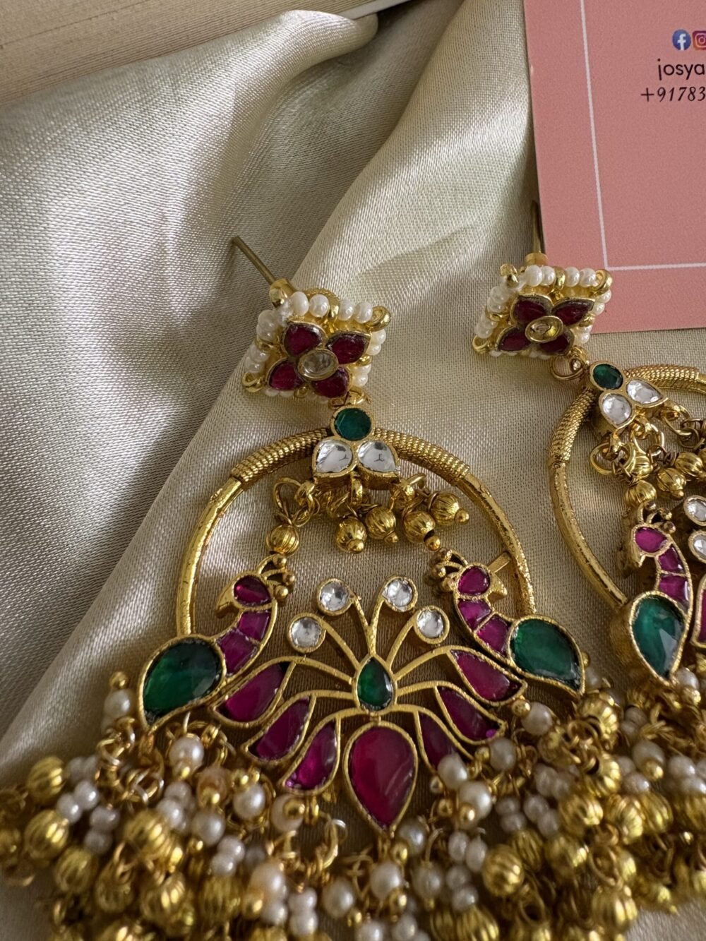 Sona Kundan Earrings - Image 4