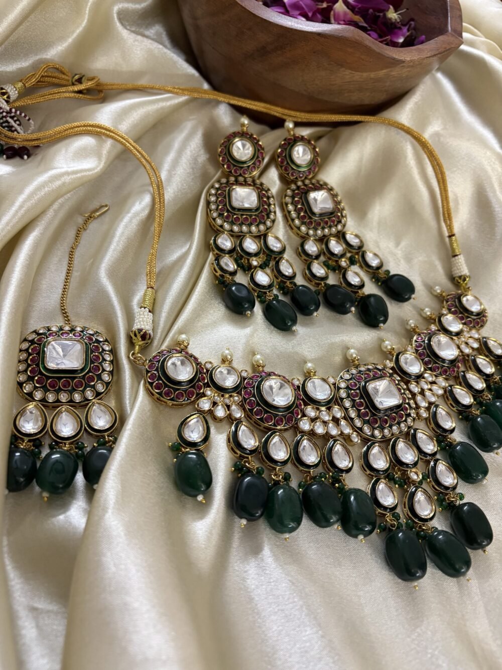 Kshiti Polki Necklace Set - Image 7
