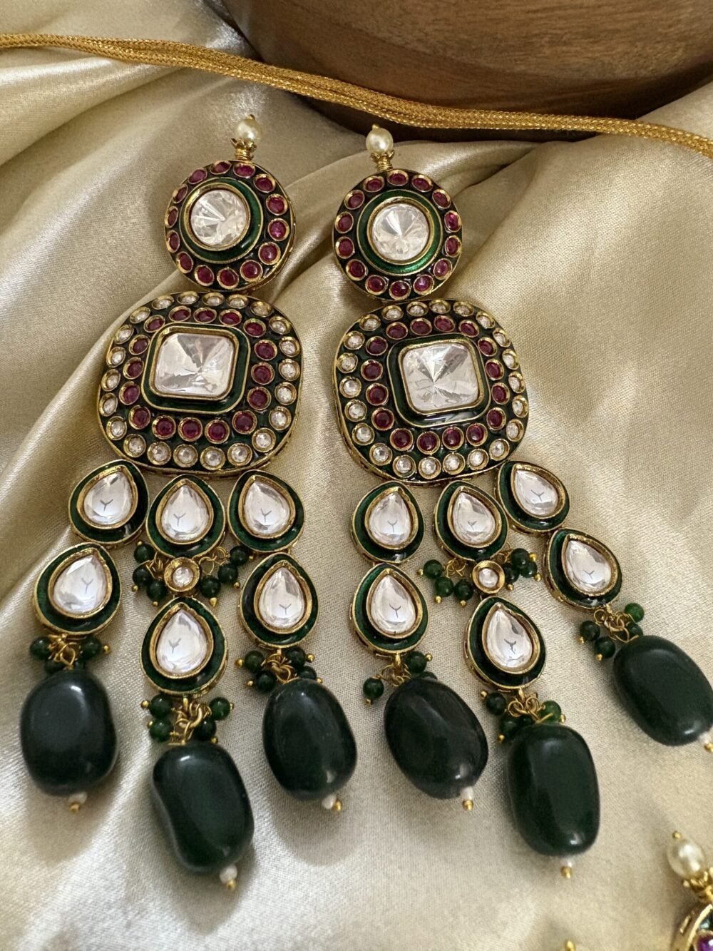 Kshiti Polki Necklace Set - Image 3