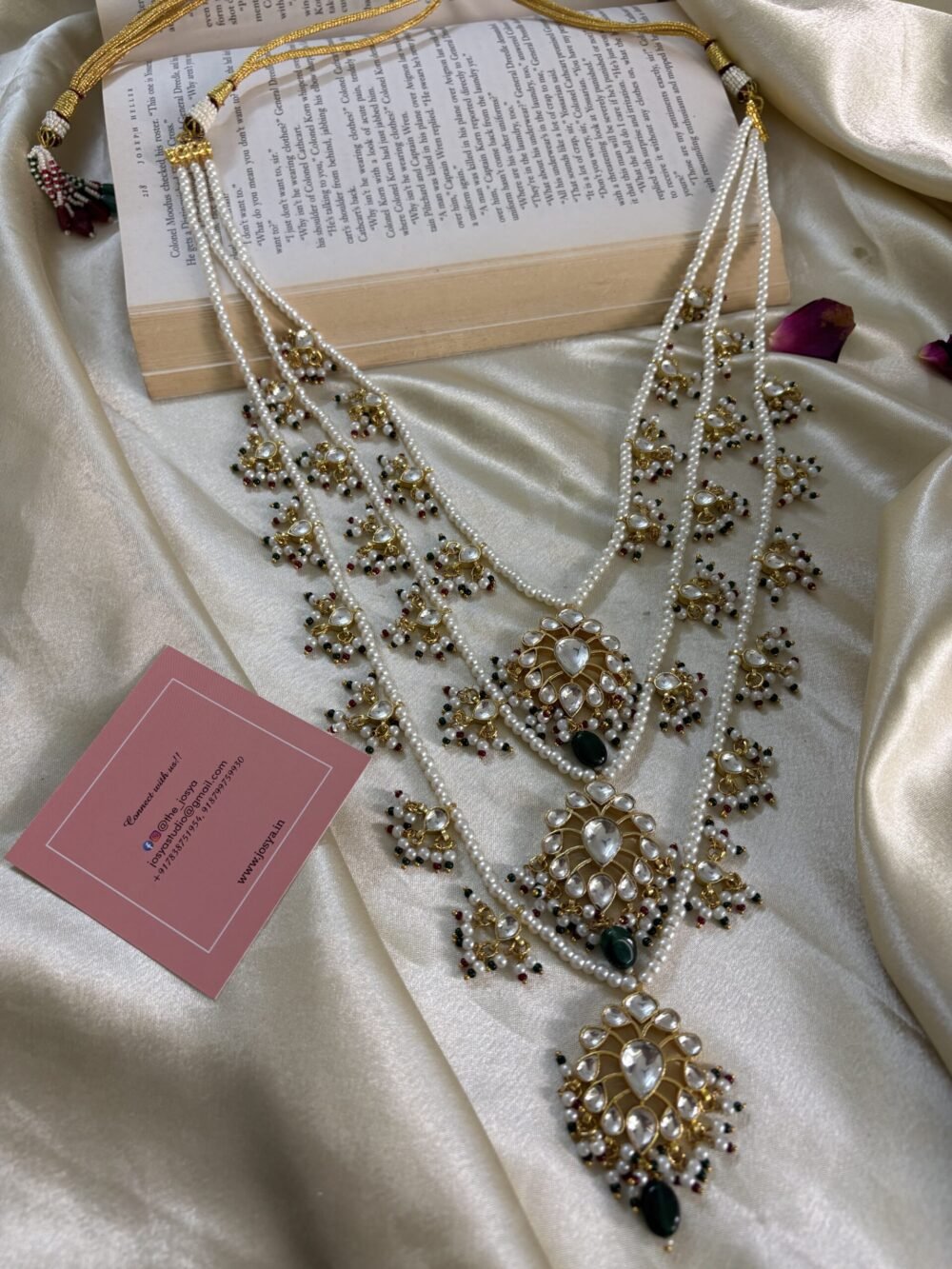 Sarisha Kundan three Layered Set