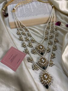 Sarisha Kundan three Layered Set