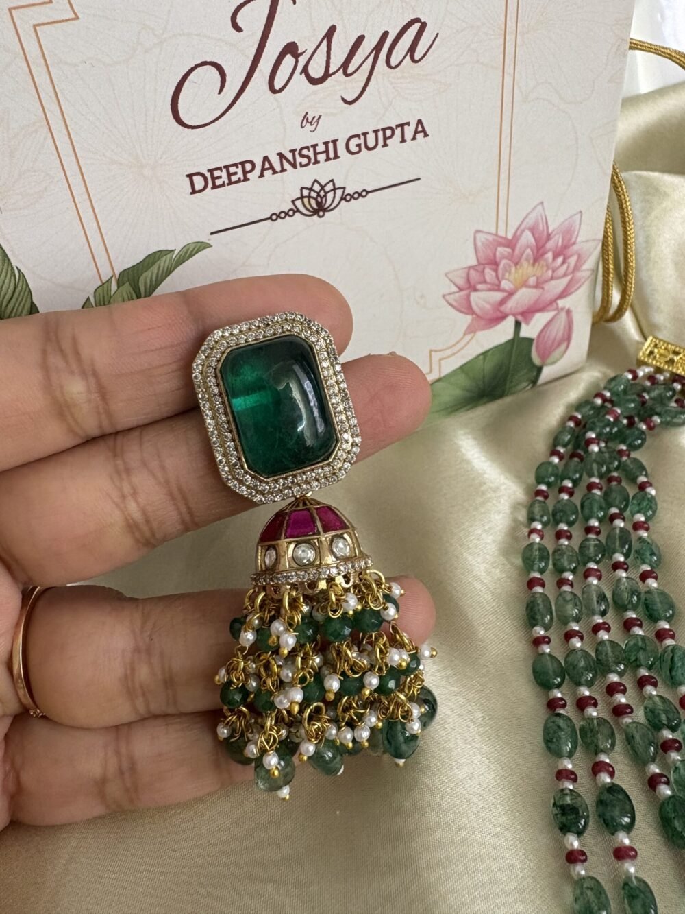 Kaira Polki Necklace set - Image 6