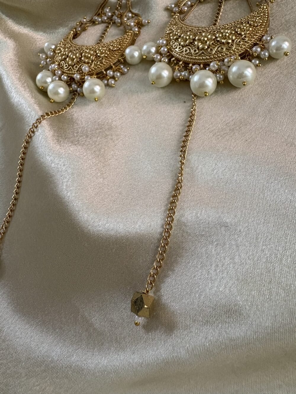 Ishqiya Chandbali Earrings (Pearls) - Image 6