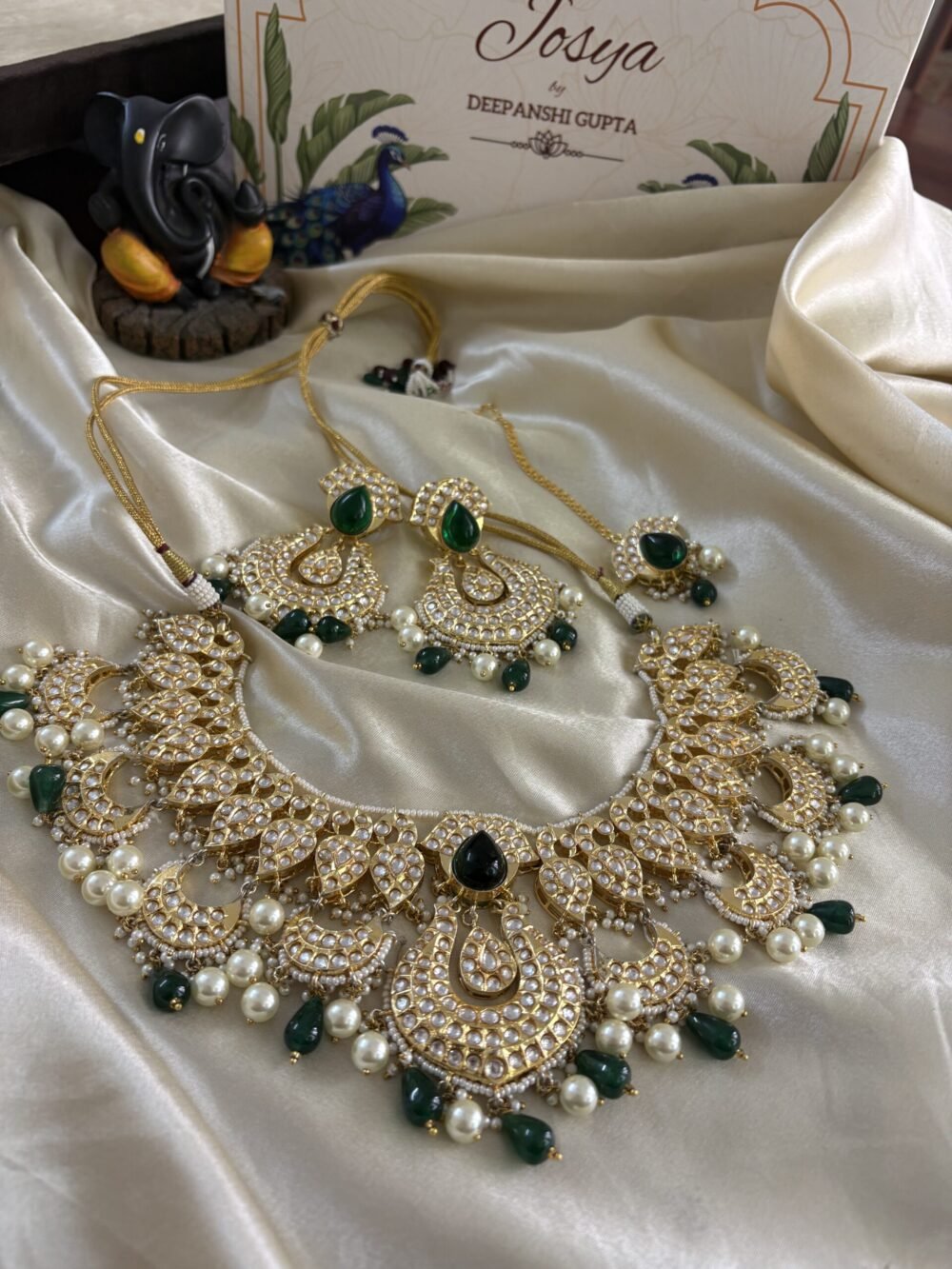 Adya Polki Bridal Necklace Set - Image 10