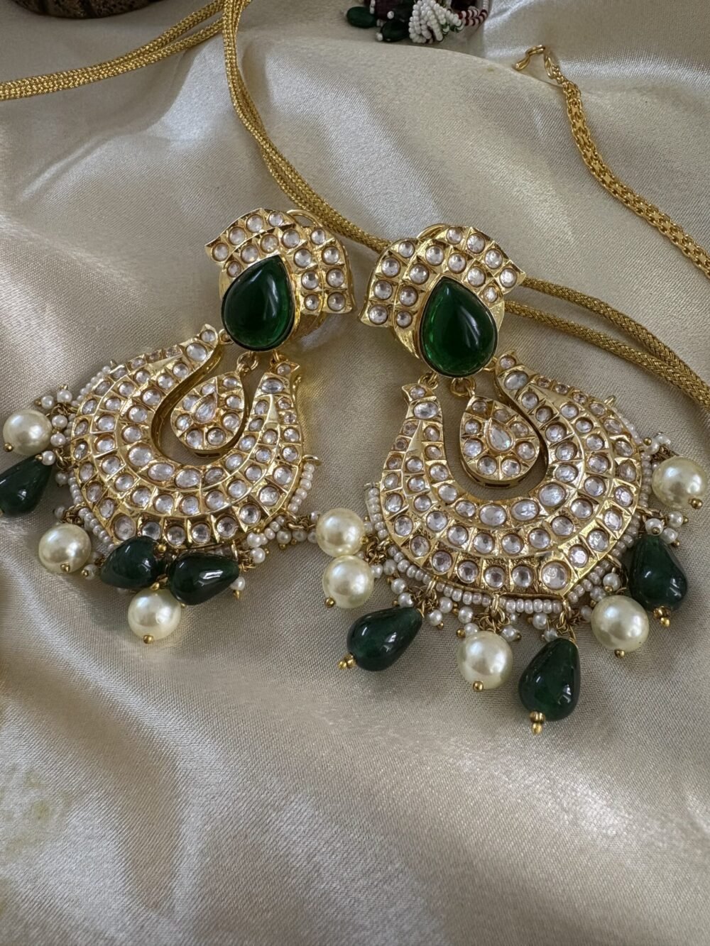 Adya Polki Bridal Necklace Set - Image 5