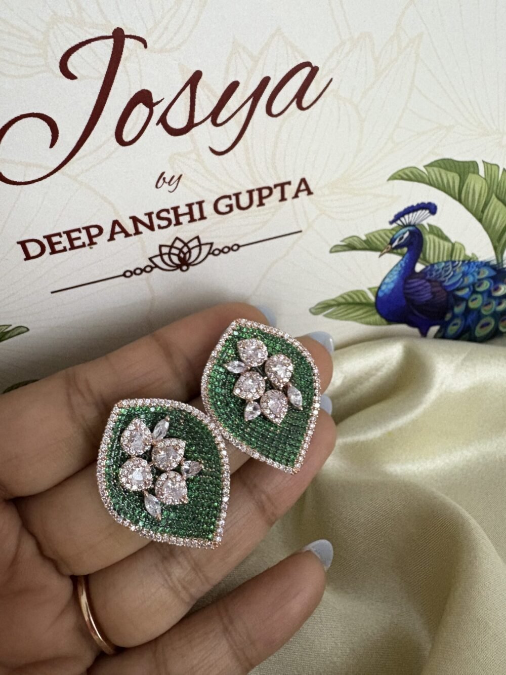 Amelia Stud earrings (Emerald) - Image 3