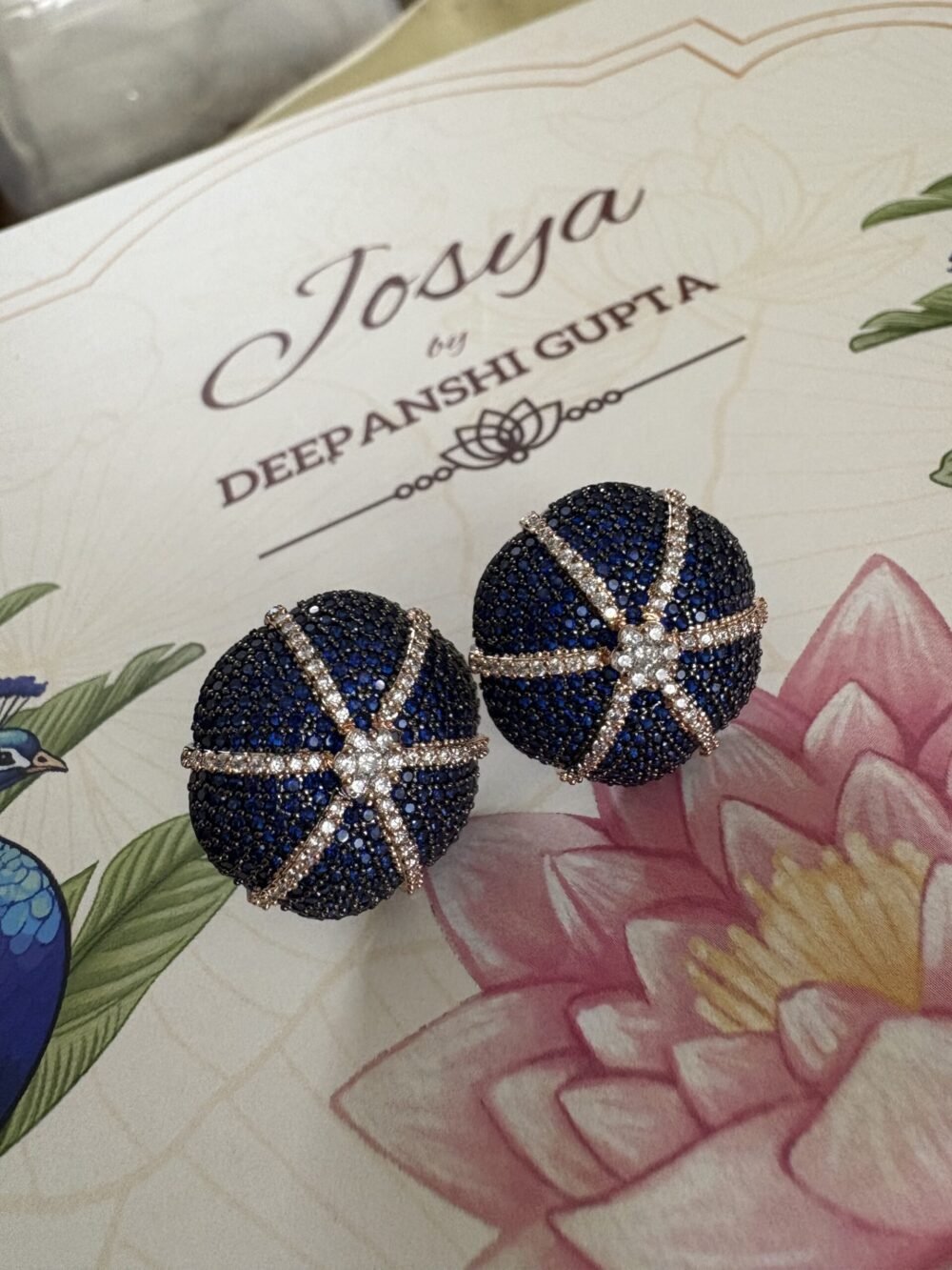 Hazel Stud earrings (Blue sapphire) - Image 5