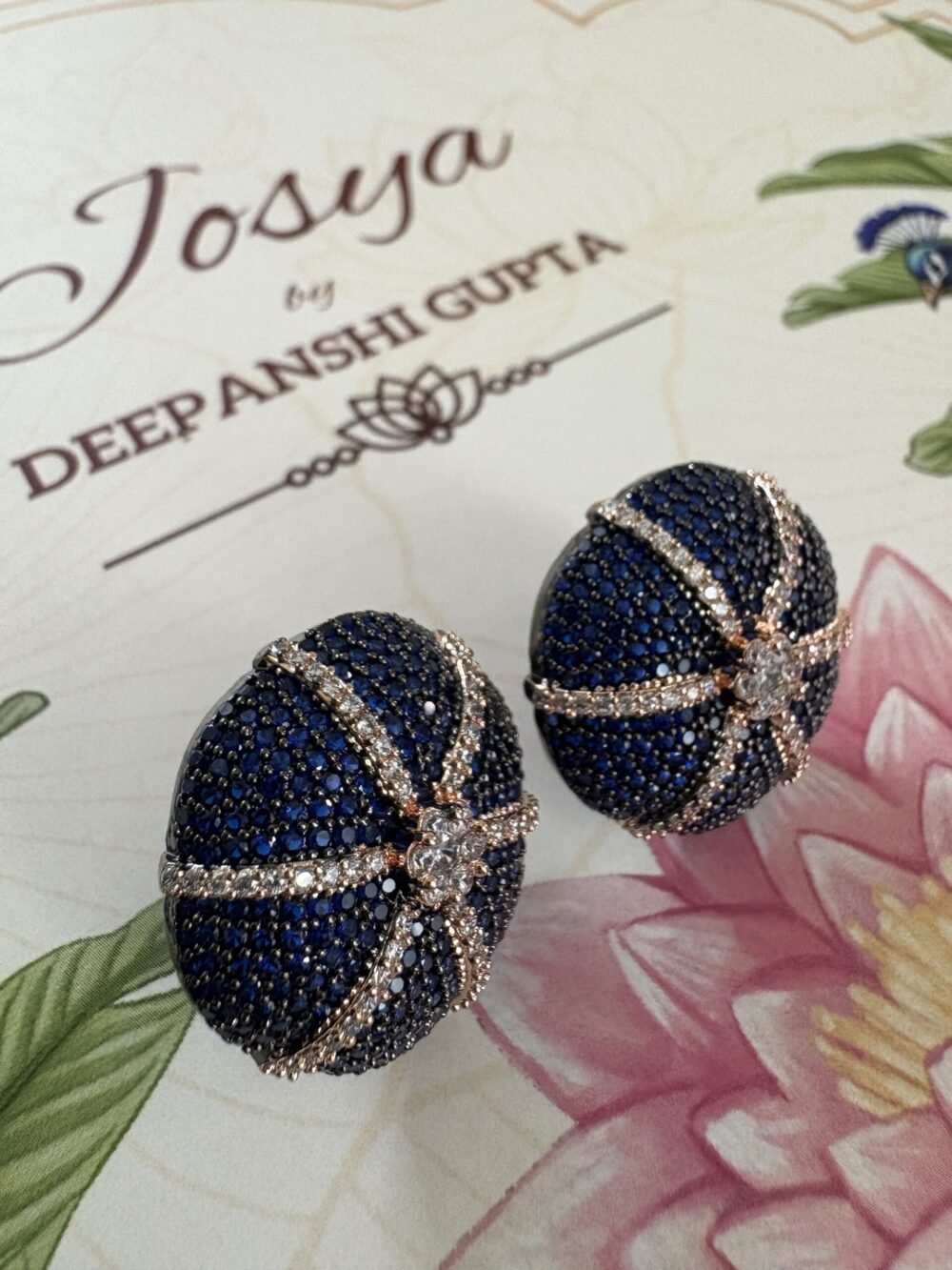 Hazel Stud earrings (Blue sapphire) - Image 2