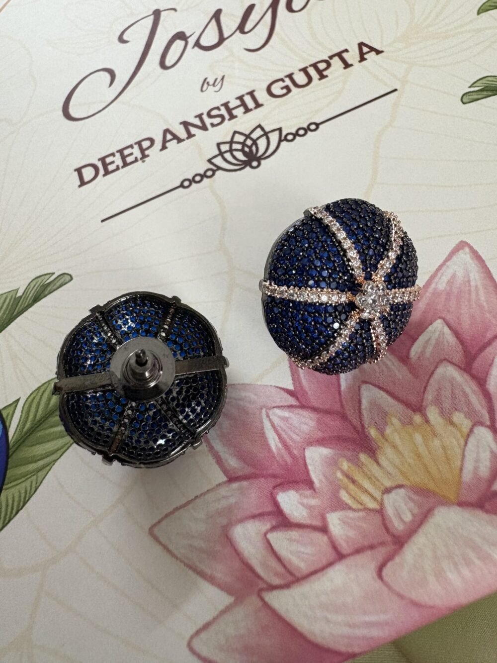 Hazel Stud earrings (Blue sapphire) - Image 4
