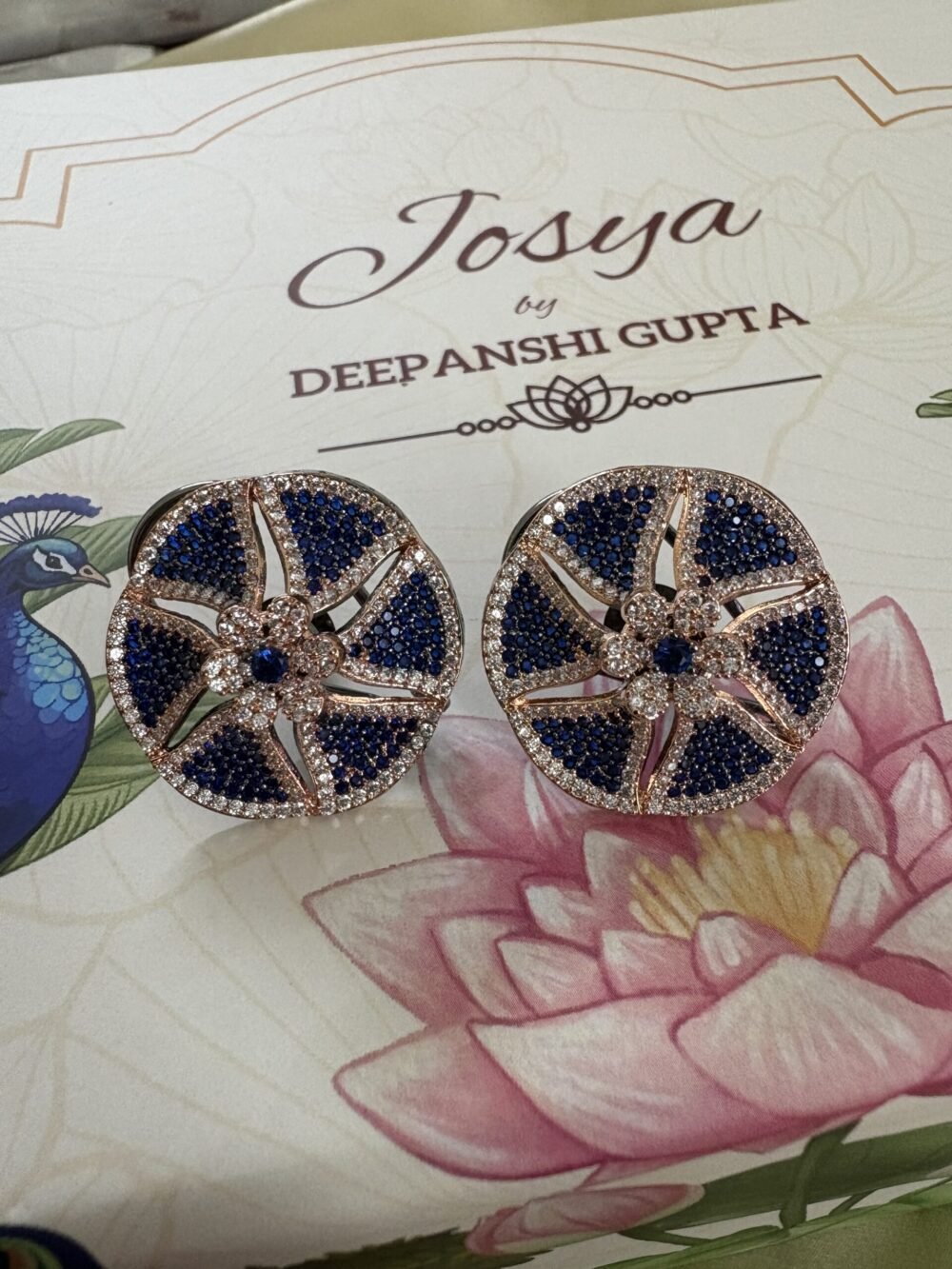 Isla Stud earrings (Blue sapphire) - Image 4
