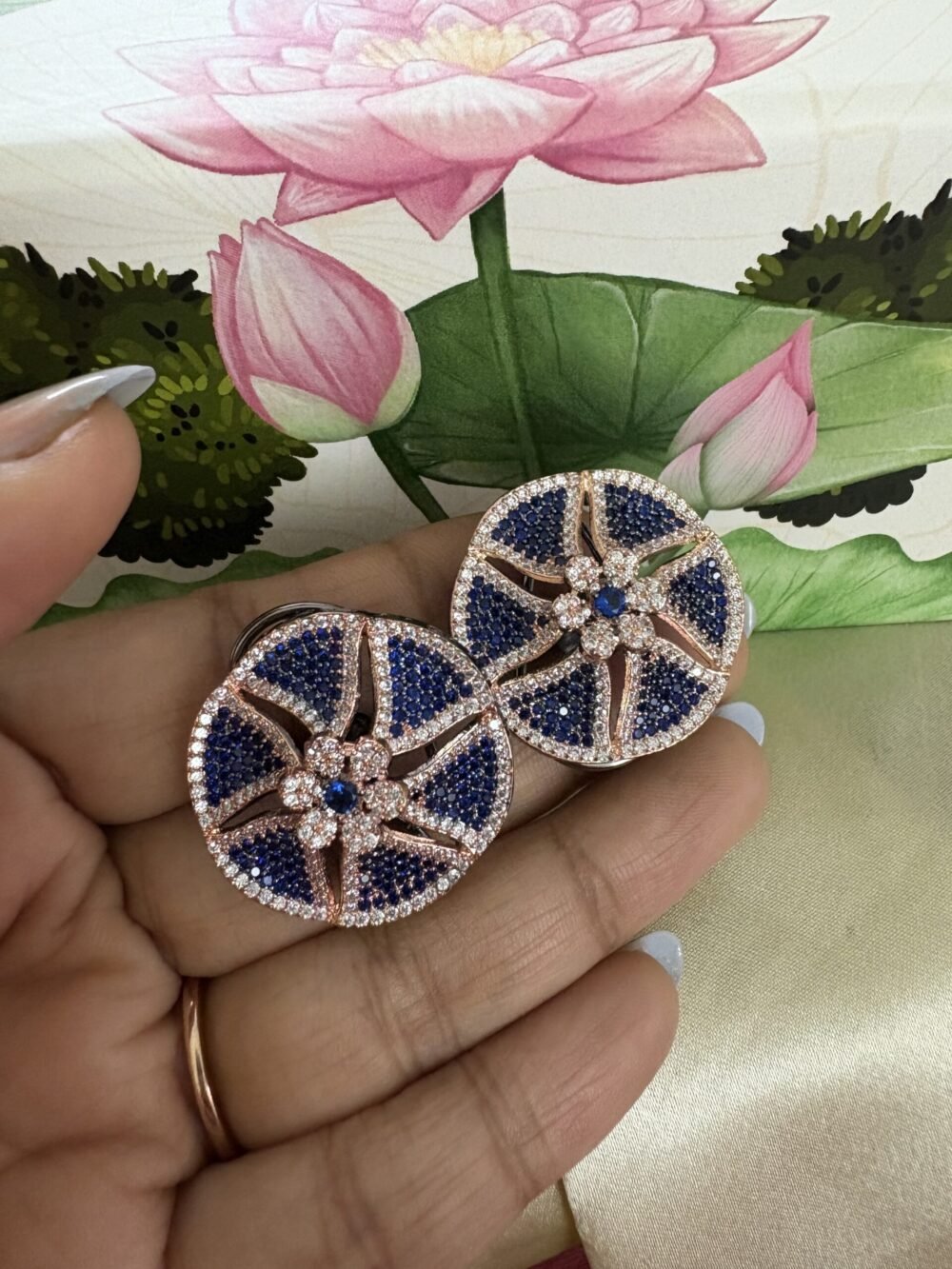 Isla Stud earrings (Blue sapphire) - Image 2