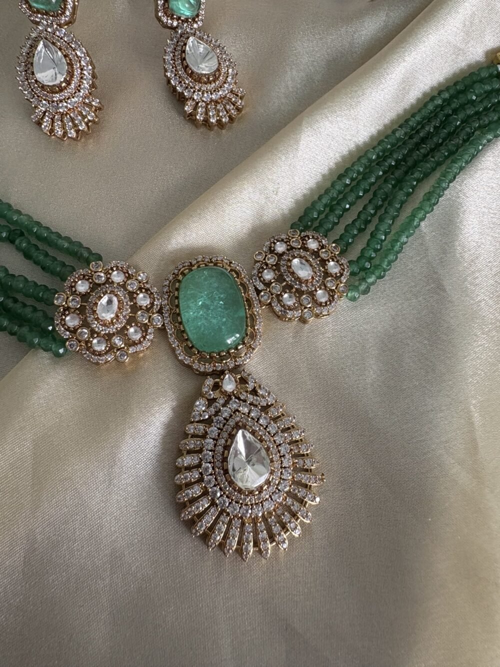 Asma Polki Choker Set - Image 6