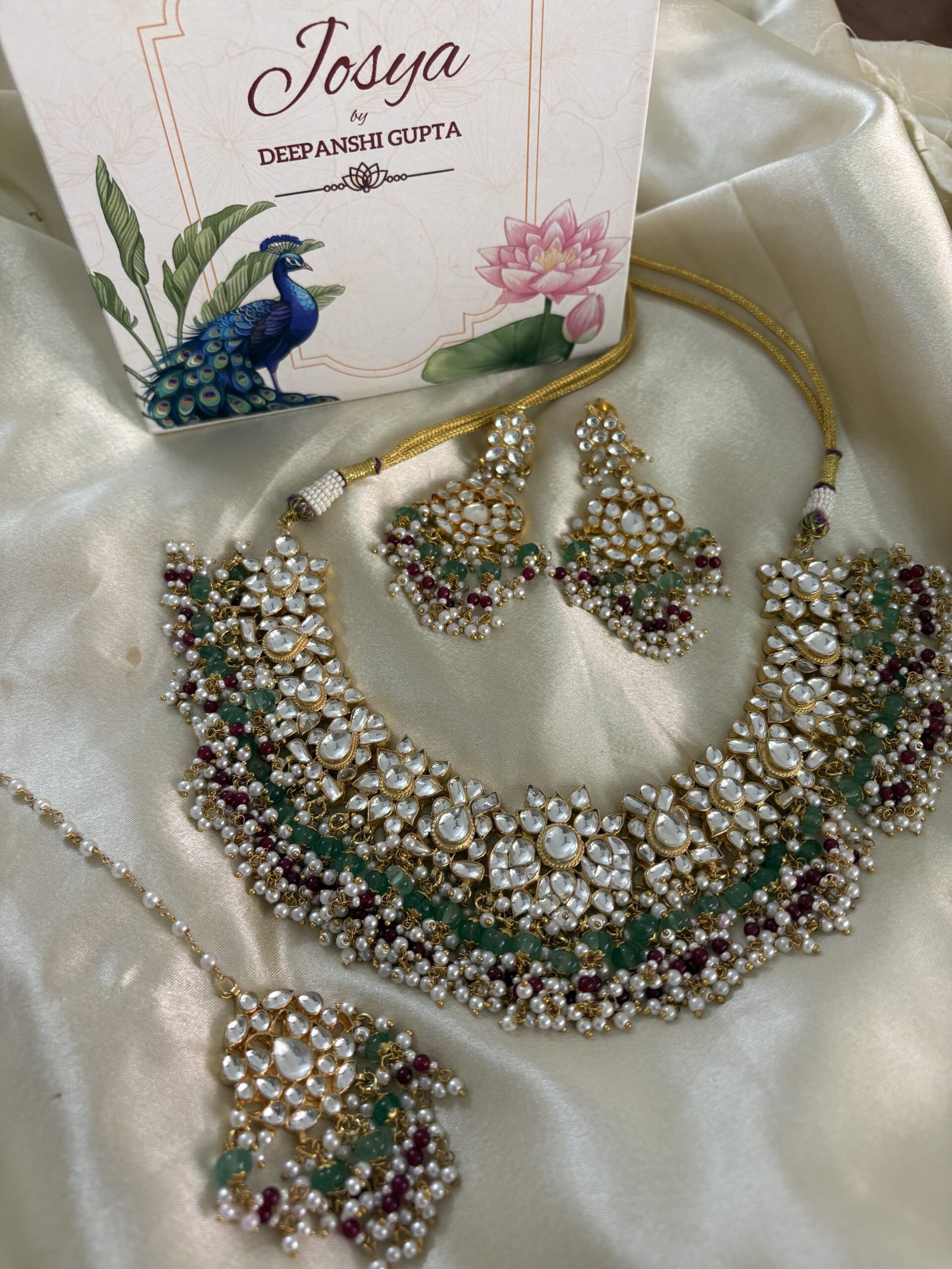 Buy Eshwari Bridal Kundan Necklace Set Jewellery Online Josya Buy Eshwari Bridal Kundan Necklace Set Jewellery Online Josya