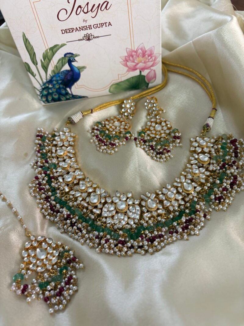Eshwari Bridal Kundan Necklace  Set - Image 8