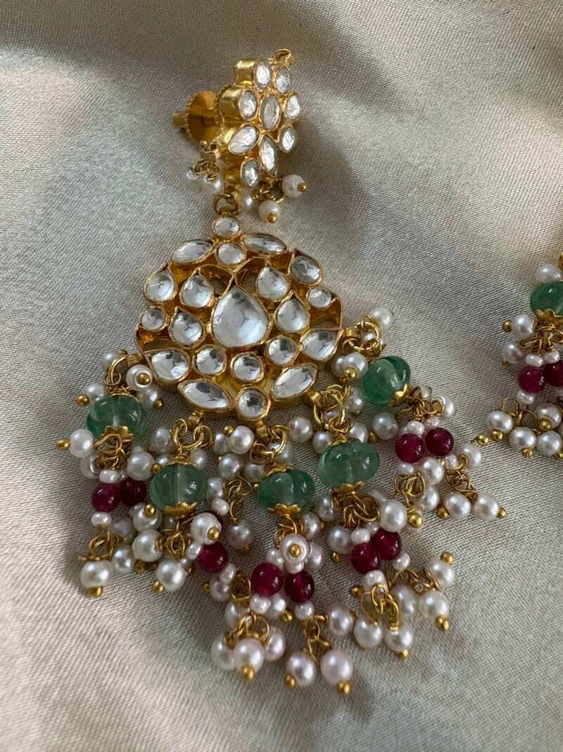 Eshwari Bridal Kundan Necklace  Set - Image 6