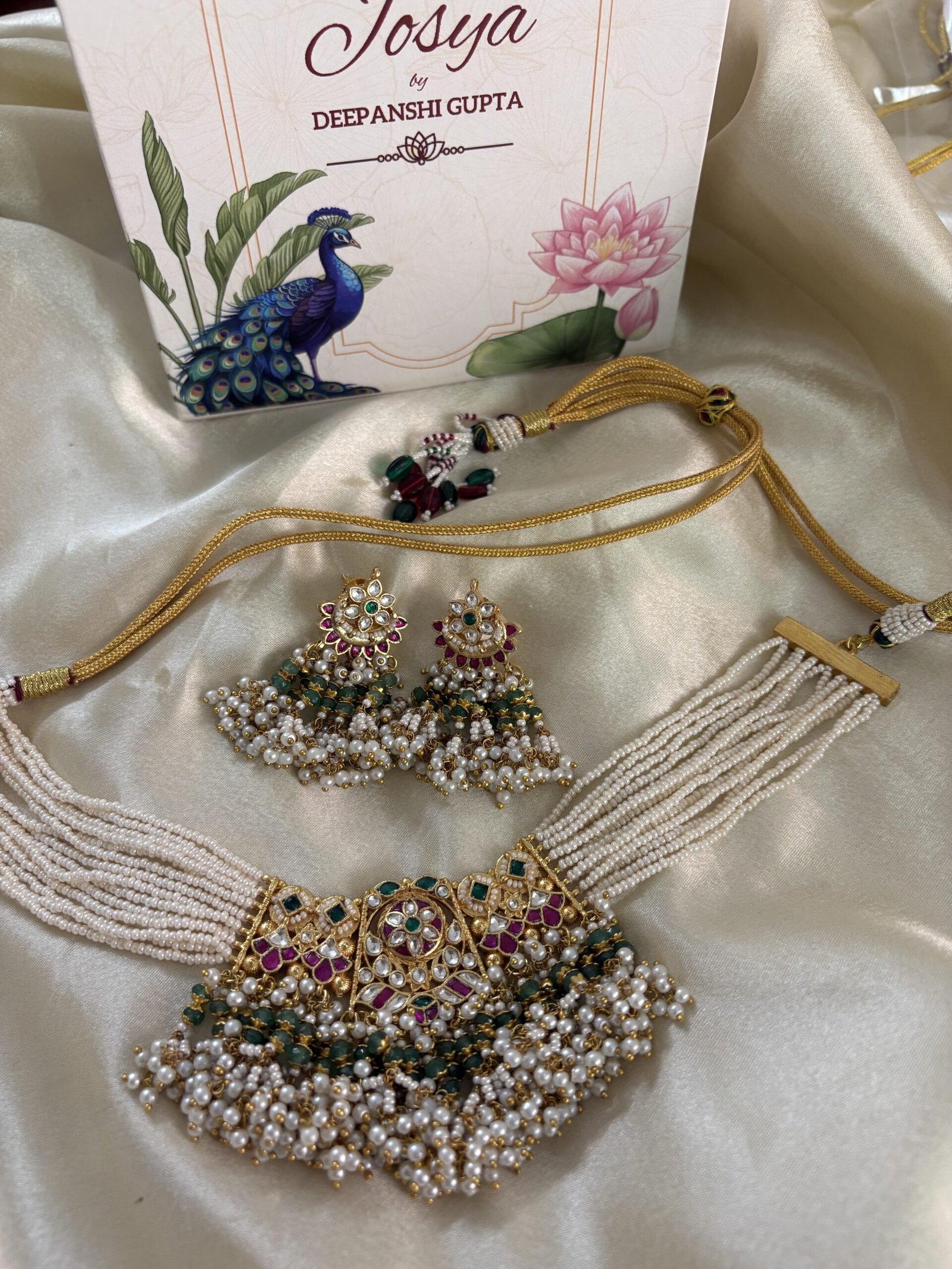 Lahari Oversized Fusion Earrings Traditional Indian Jewellery Josya Lahari Oversized Fusion Earrings Traditional Indian Jewellery Josya