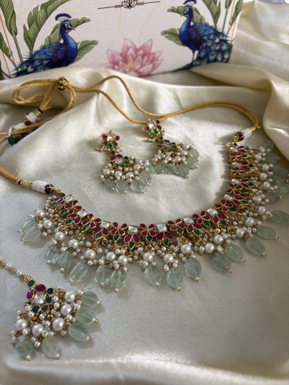 Atika Kundan Necklace Set - Image 11