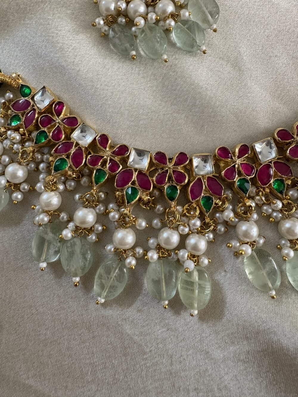 Atika Kundan Necklace Set - Image 10