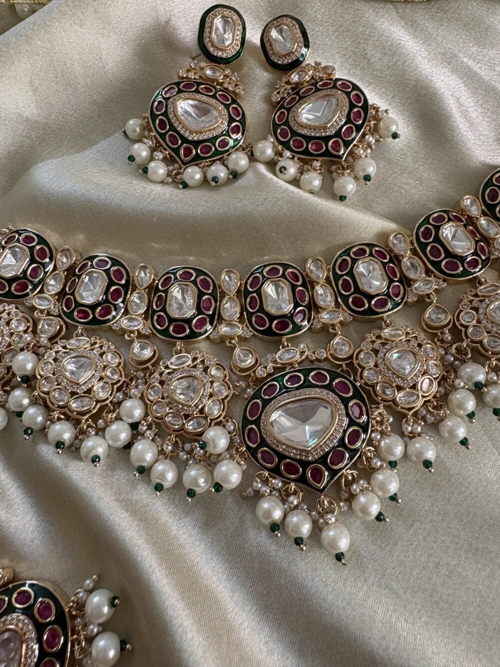 Ayana Polki Bridal Choker Set - Image 3