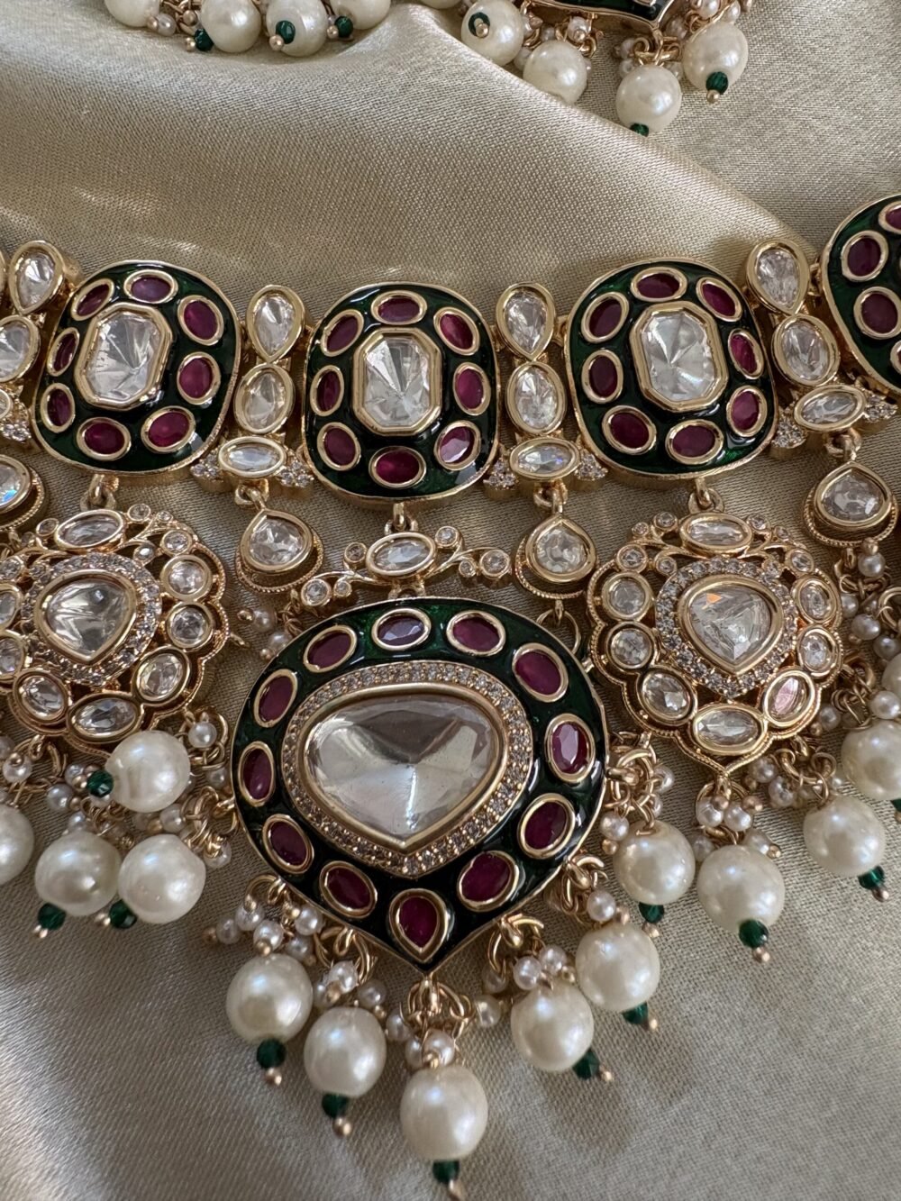 Ayana Polki Bridal Choker Set - Image 6