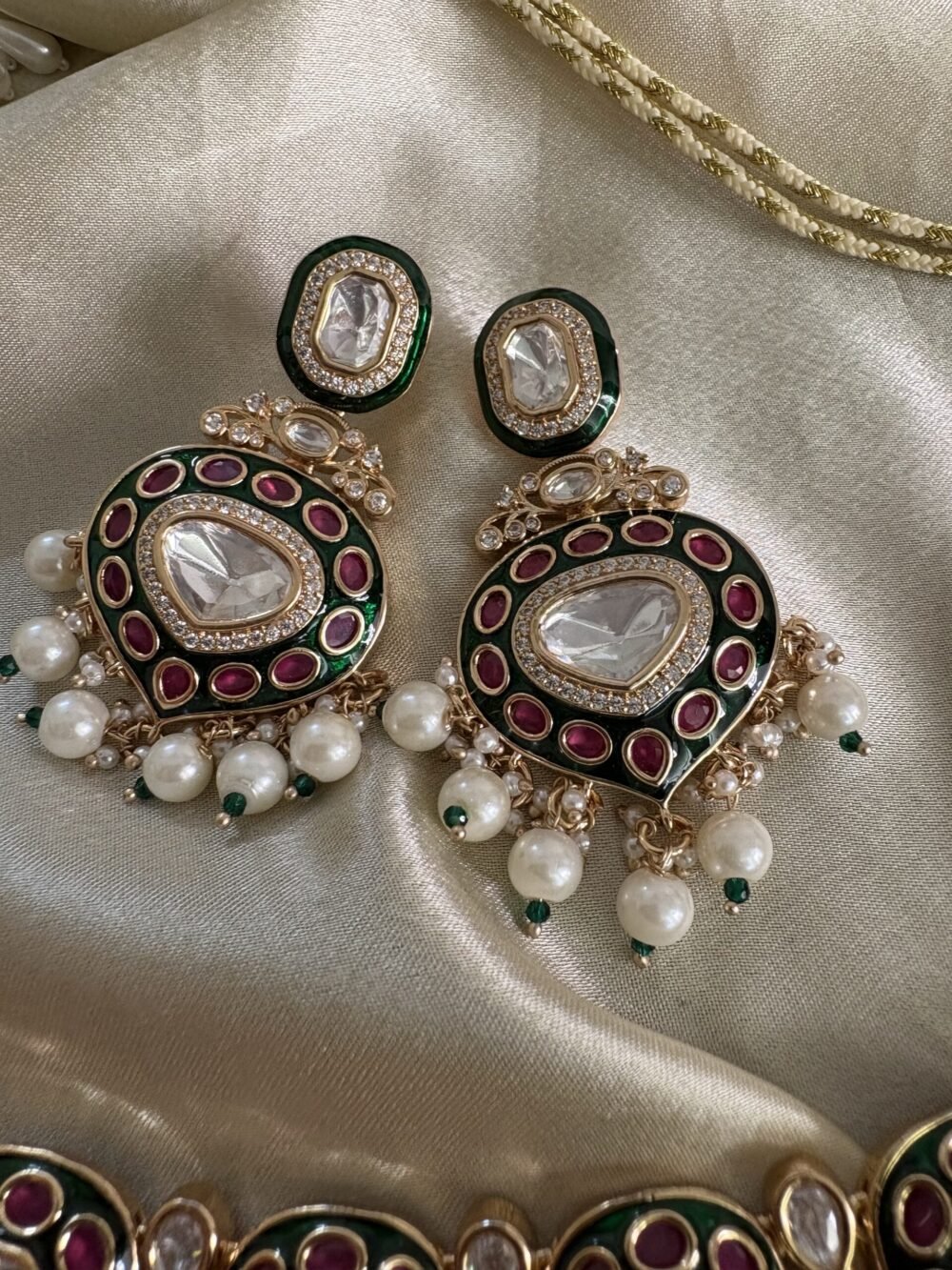 Ayana Polki Bridal Choker Set - Image 7