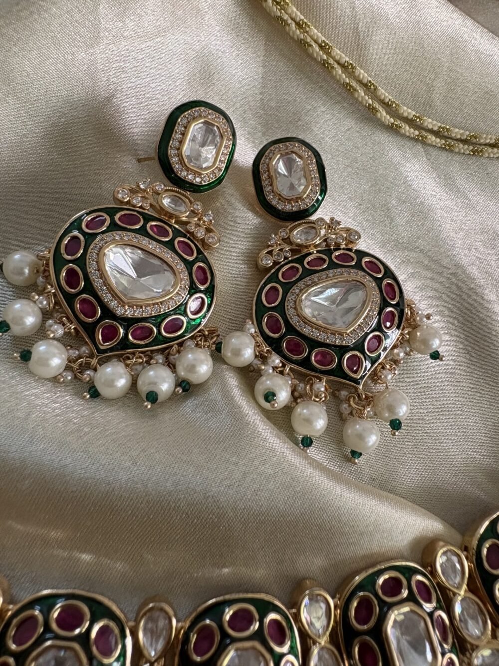 Ayana Polki Bridal Choker Set - Image 8