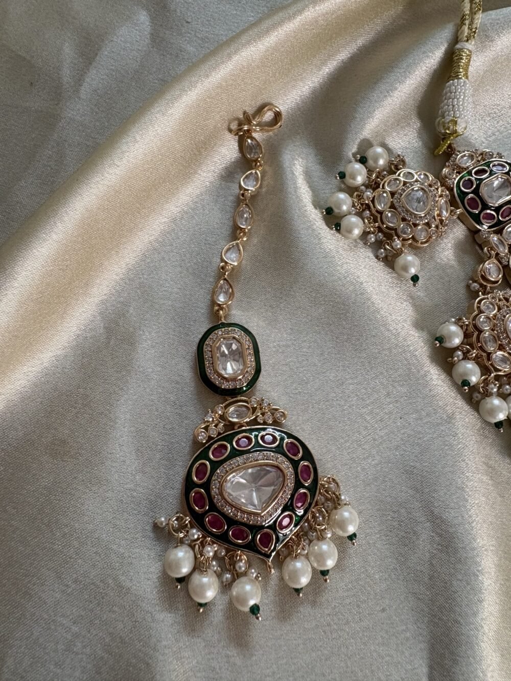 Ayana Polki Bridal Choker Set - Image 9