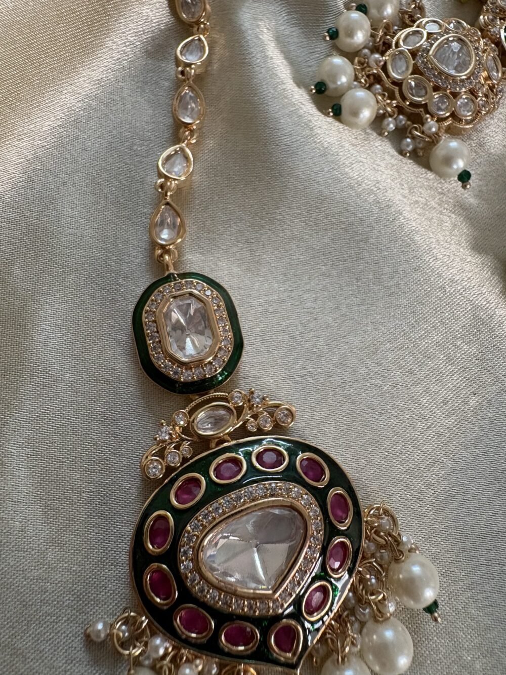 Ayana Polki Bridal Choker Set - Image 10