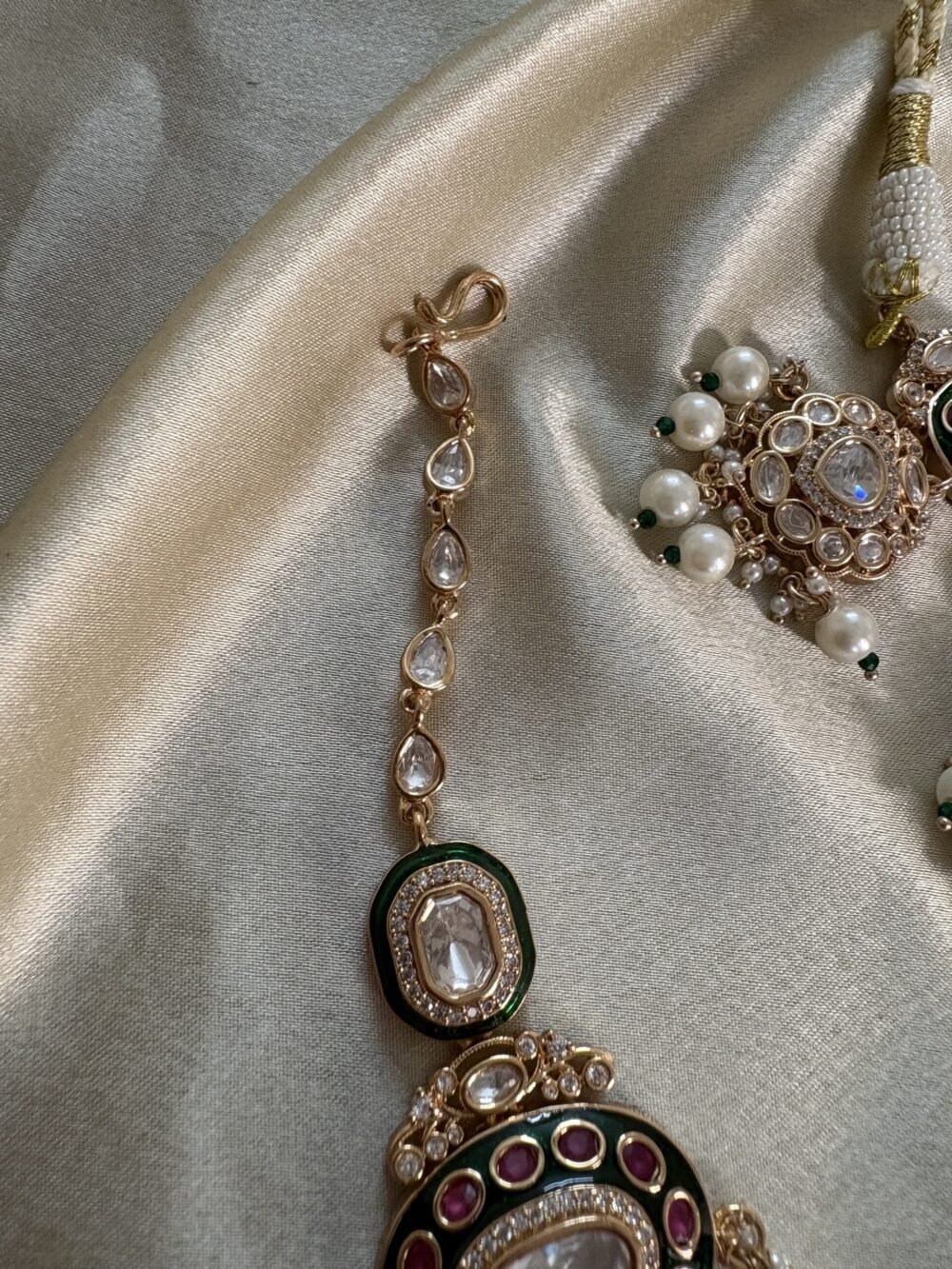 Ayana Polki Bridal Choker Set - Image 11