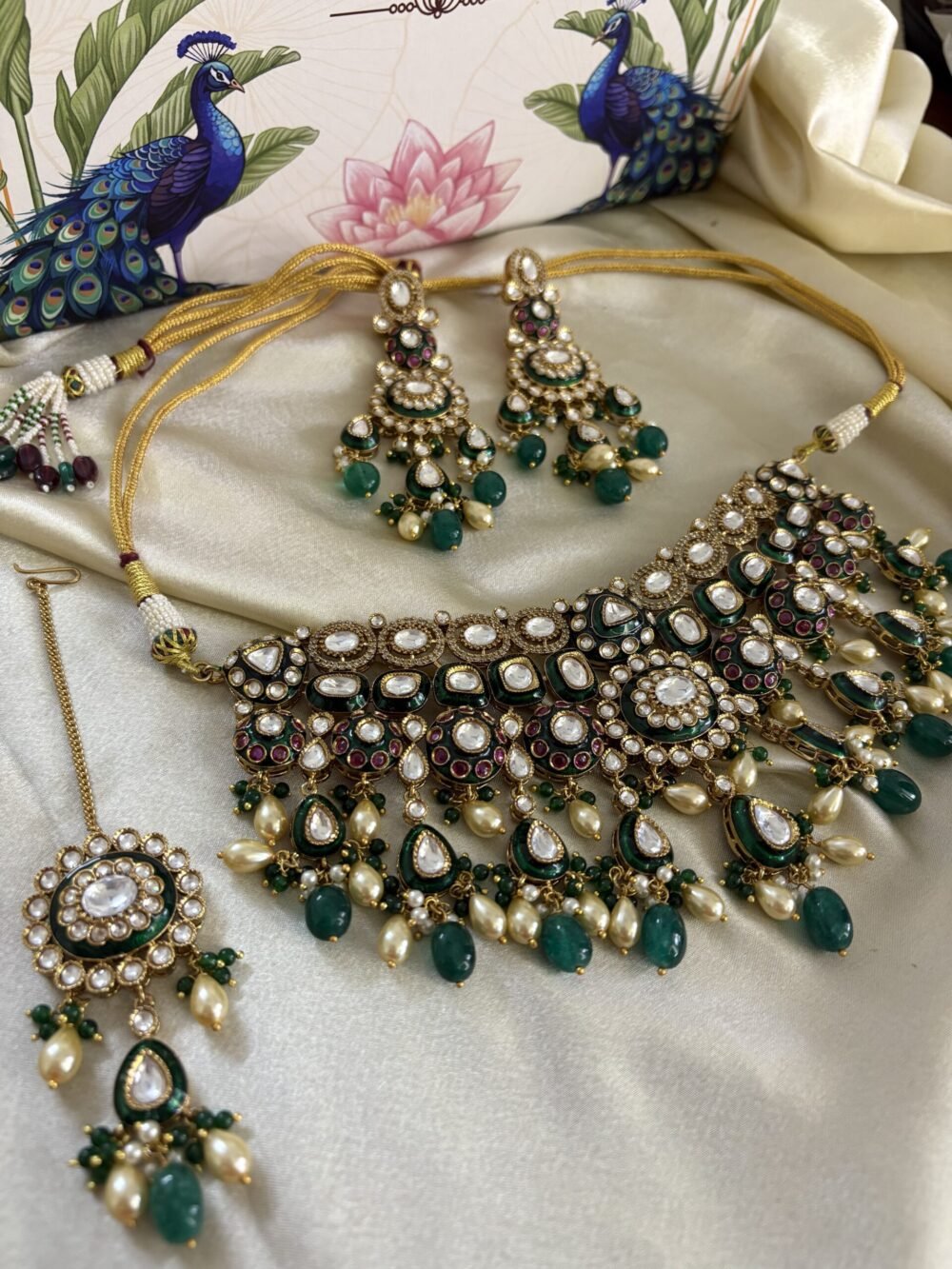 Ragni Polki Bridal Choker Set - Image 11