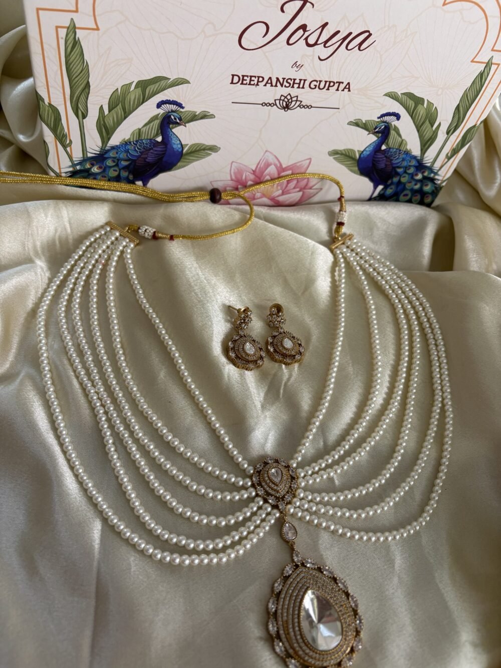 Janhavi Long Polki Necklace set