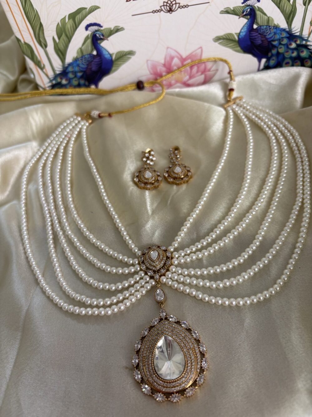 Janhavi Long Polki Necklace set - Image 5