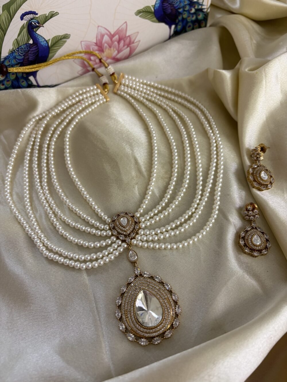 Janhavi Long Polki Necklace set - Image 2