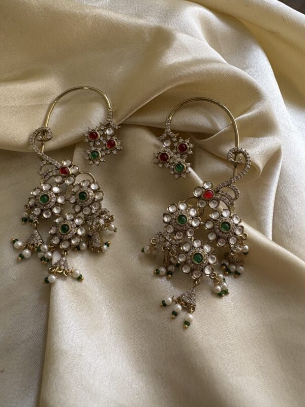 Hridya Polki Kundan Earcuffs Earrings