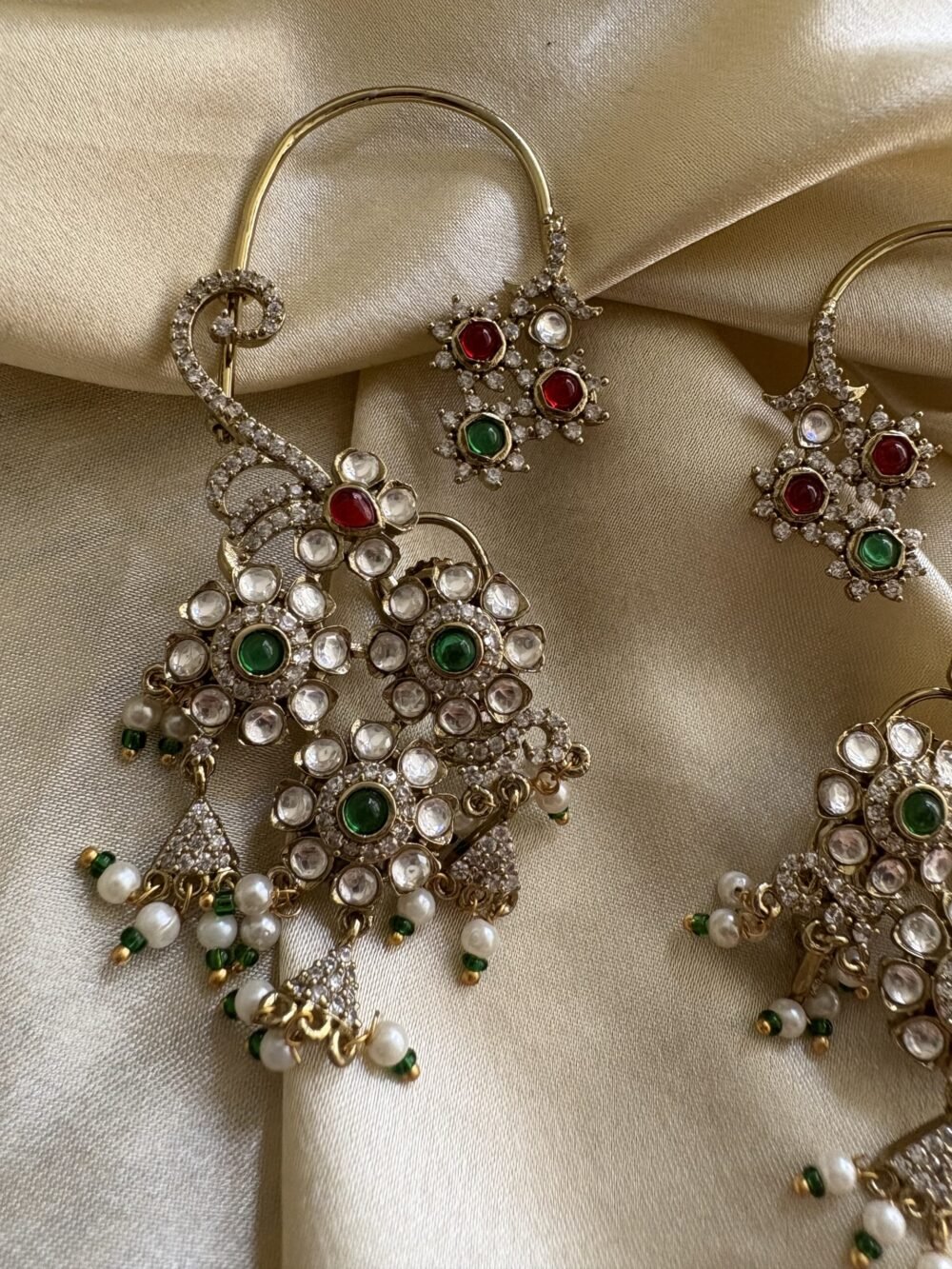 Hridya Polki Kundan Earcuffs Earrings - Image 4