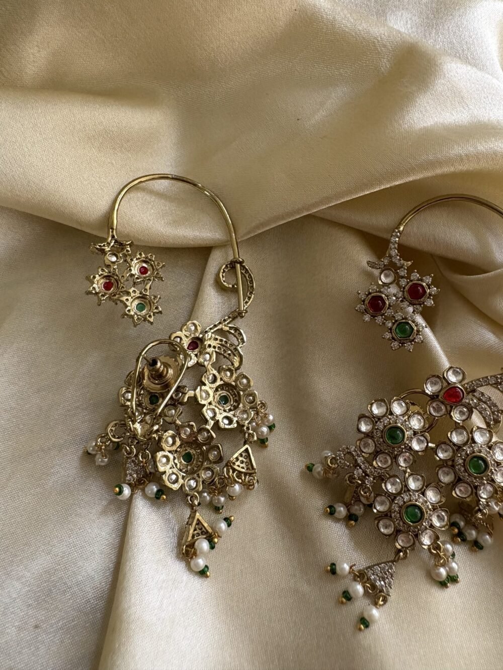 Hridya Polki Kundan Earcuffs Earrings - Image 5