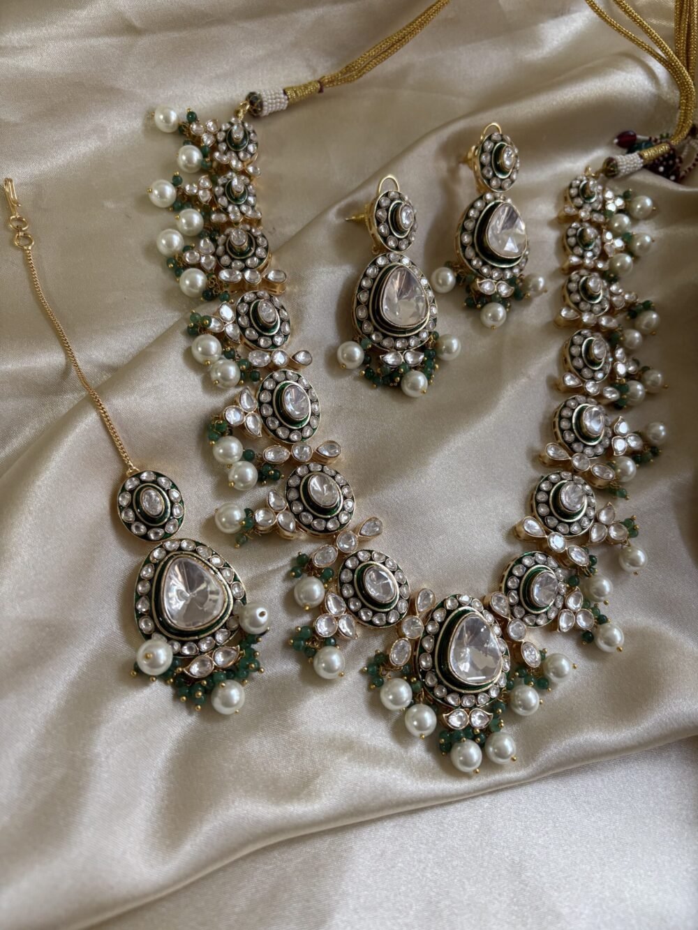 Ojaswini Polki Bridal Combo Necklace Set - Image 4