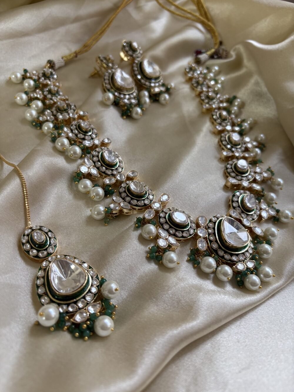 Vanísia Polki Bridal Necklace Set - Image 11