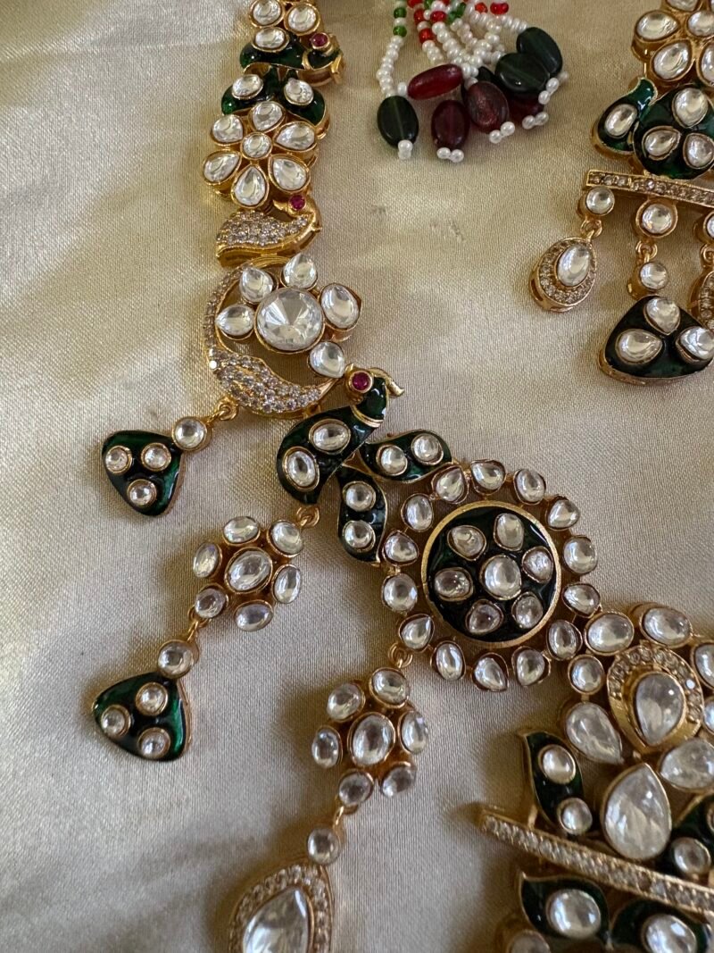 Divisha Polki Bridal Necklace Set - Image 4