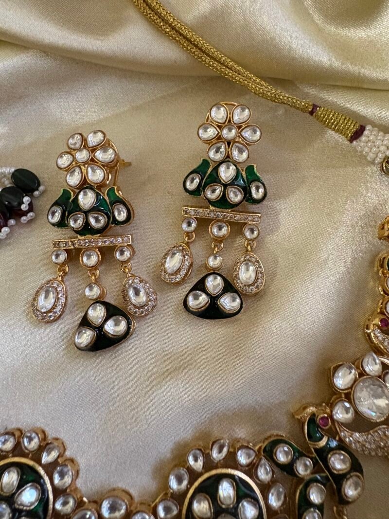 Divisha Polki Bridal Necklace Set - Image 6