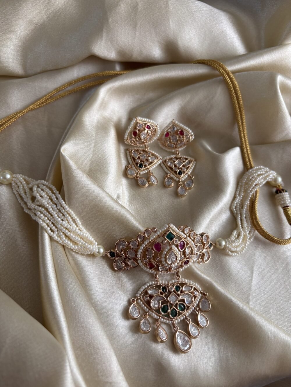 Inaya Polki Choker Set - Image 9