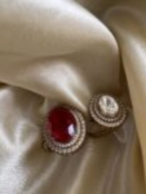 Romila Polki Double Finger Ring