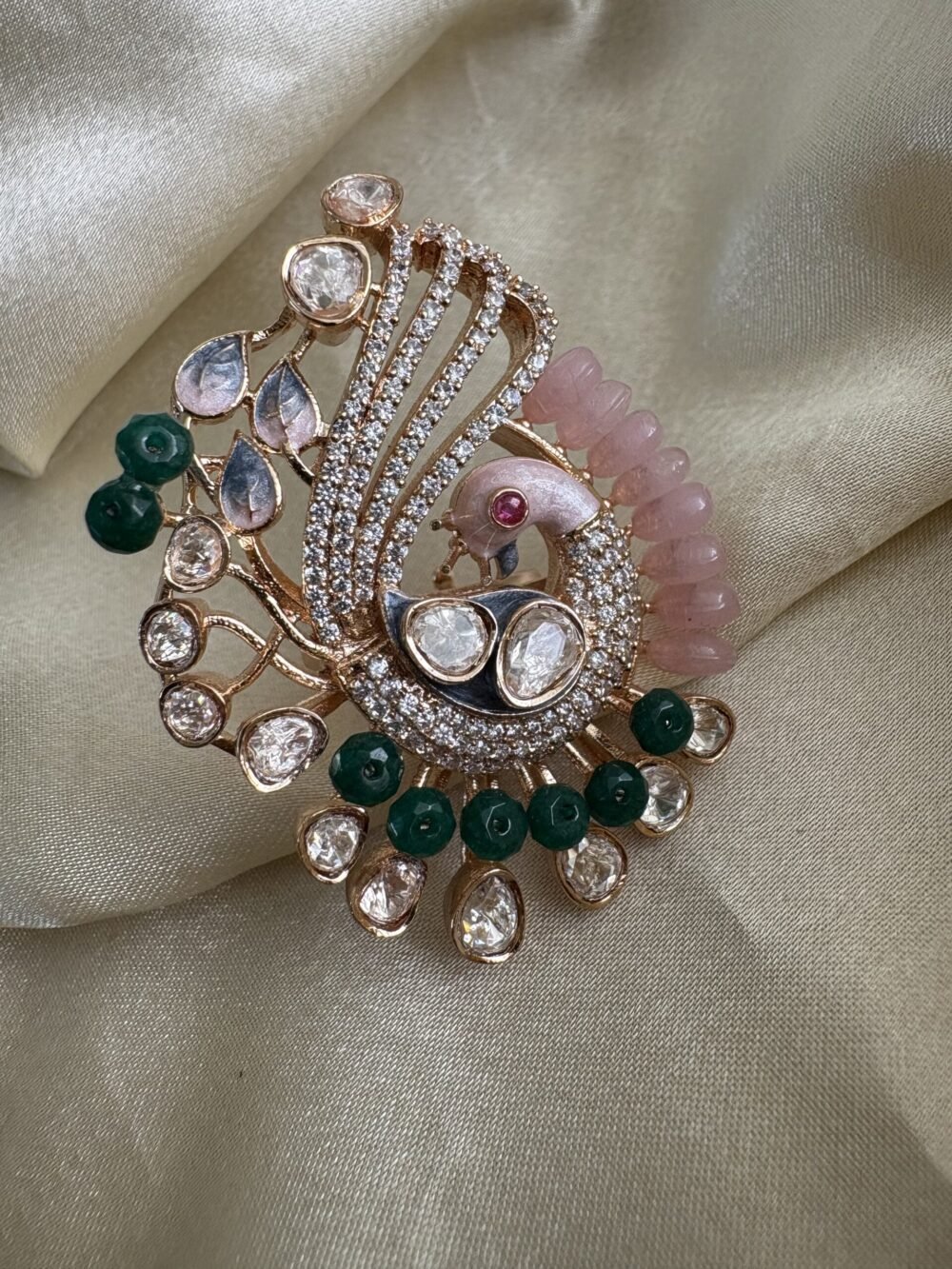 Mayumi Big Size Polki Ring - Image 2