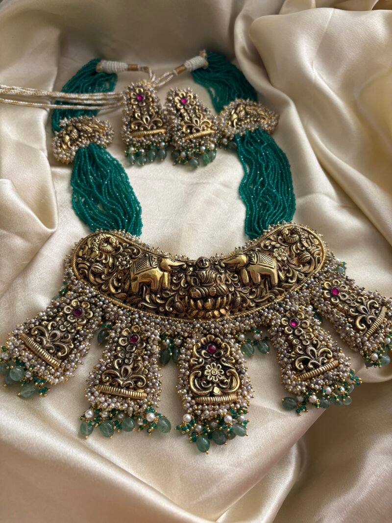 Padmapriya Temple Necklace Set - Image 13