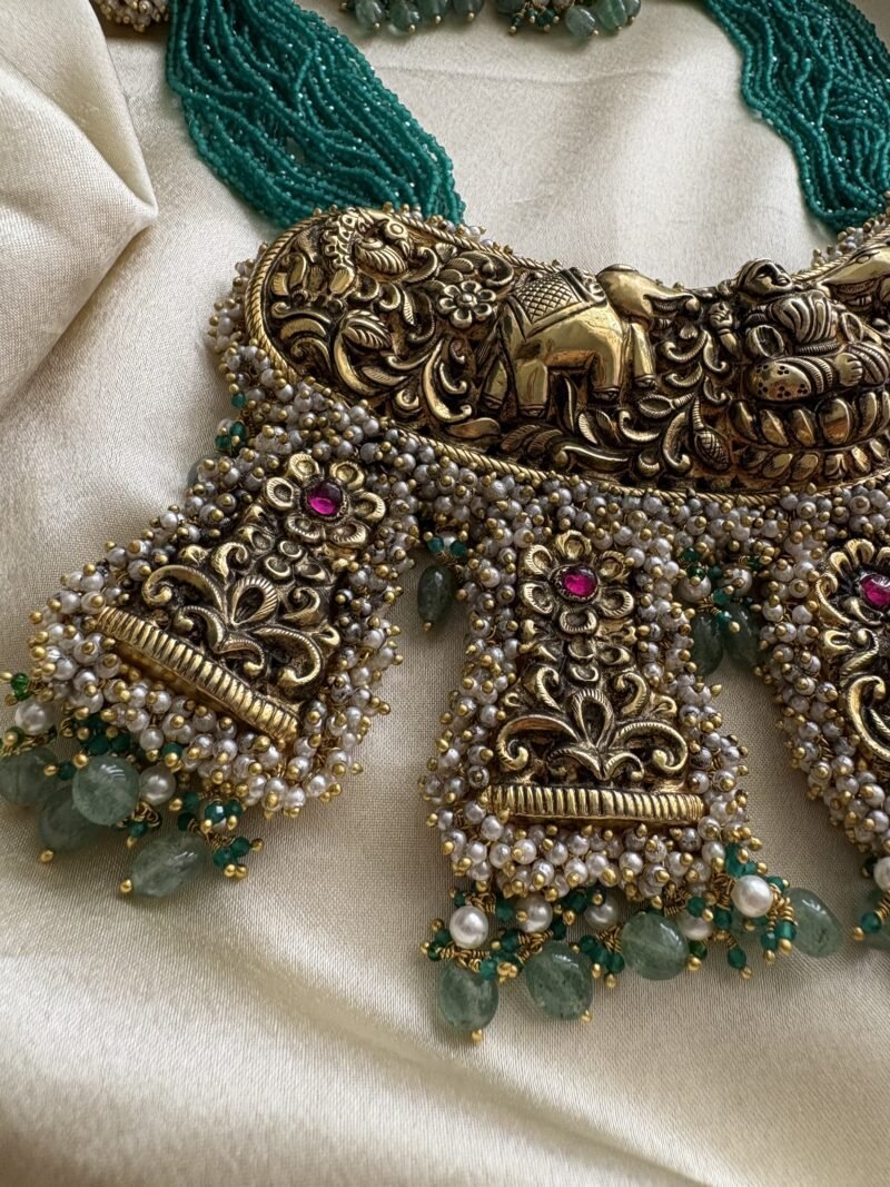 Padmapriya Temple Necklace Set - Image 3